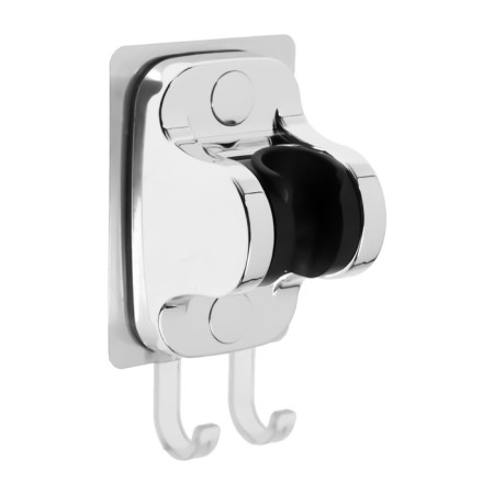 Holder for shower watering can Zein Z123, self -adhesive, adjustable, with hook, chrome-5
