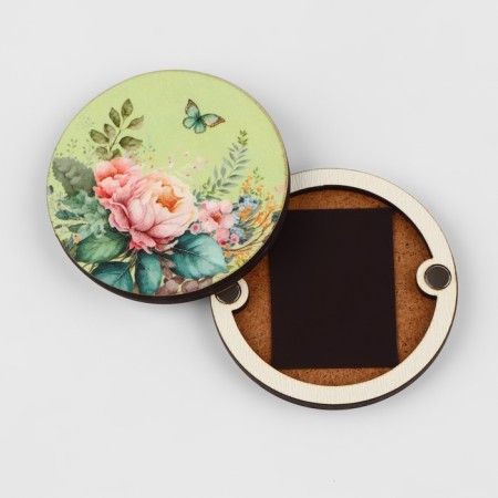 Magnetic needle "Peonies", d = 6 cm-2