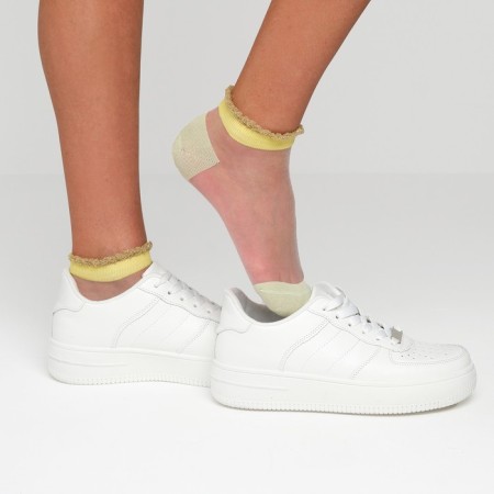 Women's socks glass minku yellow color, size 36-37 (23 cm)-1