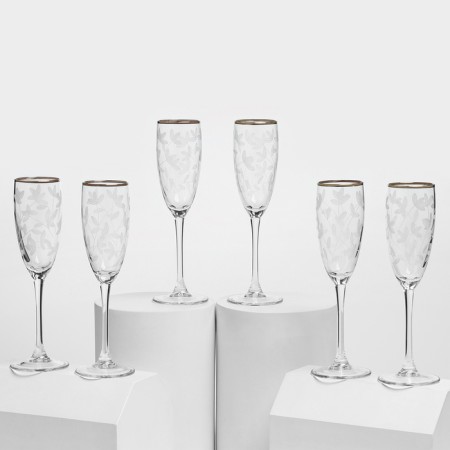 Set of glass glasses "Vesna", 170 ml, 6 pcs