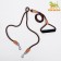 Land 8 mm with a pack for 2 dogs, polyester and genuine leather, 73 + 2x57 cm, brown