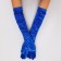 Carnival accessory - gloves with assembly, blue color