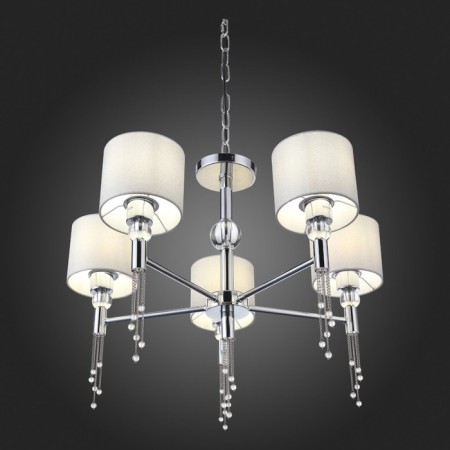 Suspended EVOLUCE lamp. Sle105173-05. Primma. 5x60 watts, E27, 65x65x48 cm, chromium color-10