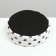 Lowcost Lyncost Round, Poplin, 40 x 40 x 12 cm, white with paws