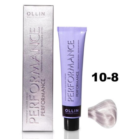 OLLIN PROFESSIONAL PERFORMANCE hair cream, tone 10/8 light blond pearl anti-yellow, 60 ml