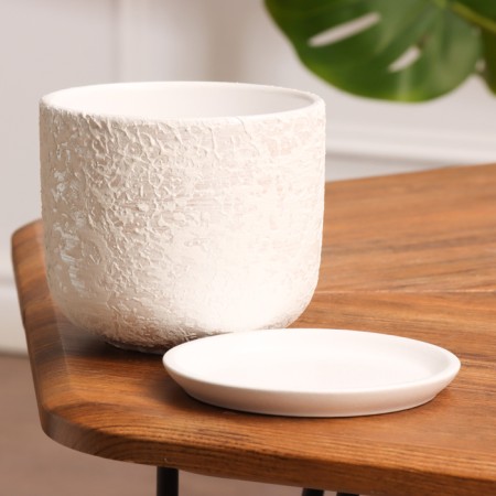 Flower Lava Pot white 0.8 l-1