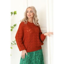 Women's sweater wisell, size 46, Terracotta color