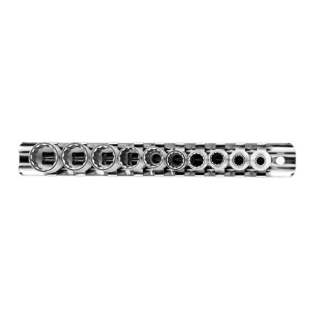 Set of end heads Stels 13606, 1/4 ", twelve-sided, CRV, 4-13 mm, 10 pcs.-1