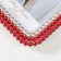 Photo frame plastic 10x15 cm "Red pearls and rhinestones" rounded angles 12.5x17.5 cm