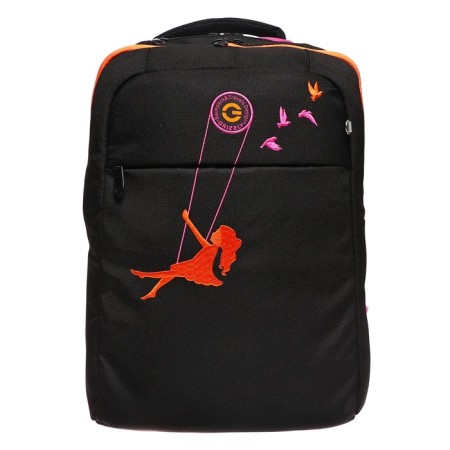 Youth backpack 40 x 28 x 16 cm, Grizzly, ergonomic back, laptop department, black-2