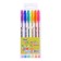 A set of gel pens, 6 colors, metallic, a body with a pattern, in a blister on a button