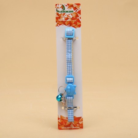 Koshachi collar "Snowflake", with a bell and suspension, 30 x 1 cm, polyester, blue-6