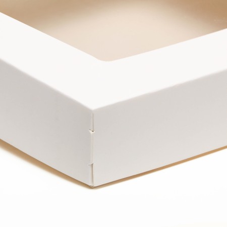 Container for removal, with a window, white, 20 x 20 x 4 cm, set 10pcs.-2