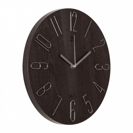 Watching clock, interior "classics", silent, D-30 cm, brown-2