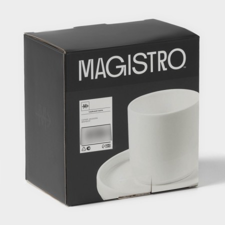 Tea couple Magistro Modern, 220 ml, 15 × 15 × 8 cm, porcelain, white-5
