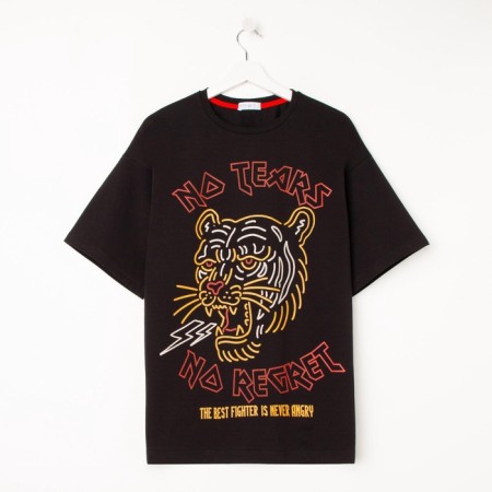 Men's T -shirt KAFTAN "No Regret", black, size 56-5