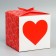 Gift folding box, packaging, “love”, 18 x 18 x 18 cm