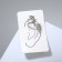 Earring "Kaff" Fairy, white color in silver
