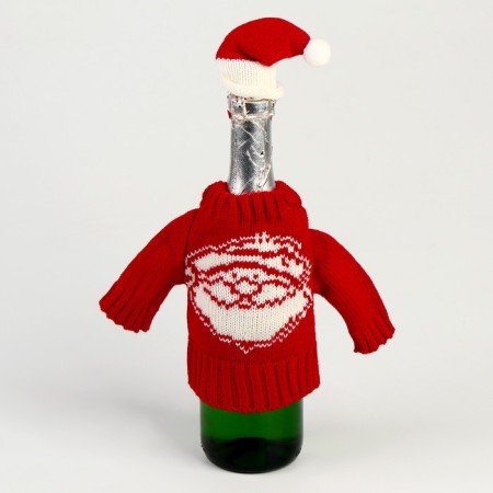 Clothing for a bottle "Slow Claus sweater"-2