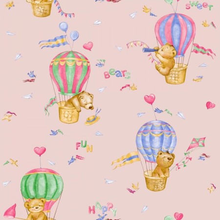 Paper wallpaper "Bear" C14-752F-03, 0.53x10.05m