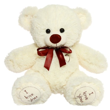 Soft toy "Bear Archie", milk color, 50 cm