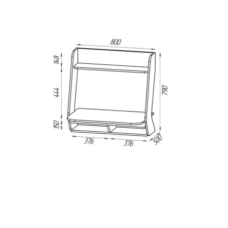 Stable worker Sinus, 800x500x790, Dub Sonoma-1