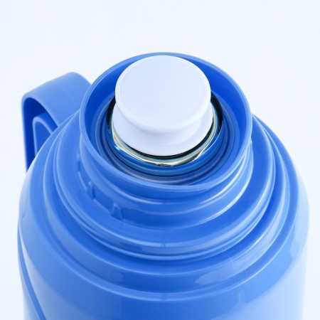 Thermos 2 l, with a glass flask, retains heat 24 hours, blue-3