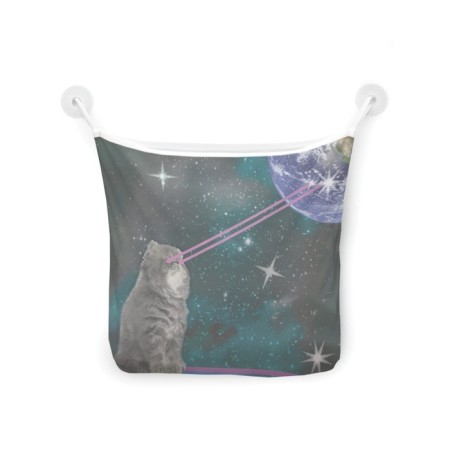 Organizer in a bath on suction cups “Cat Assetable”, for storing toys and little things, size 33x39 cm-2