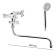 Bath mixer "TsS-SM" cm513003, two-wound, wall, with a shower, chrome