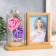 Photo frame wood 9x13 cm with backlight "Rosa in the flask" USB 9.5x21x17.5 cm