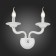 Sconces st. SL1112.501.02. Serenatta. 2x40 watts, E14, 35x37 cm, chromium color, white