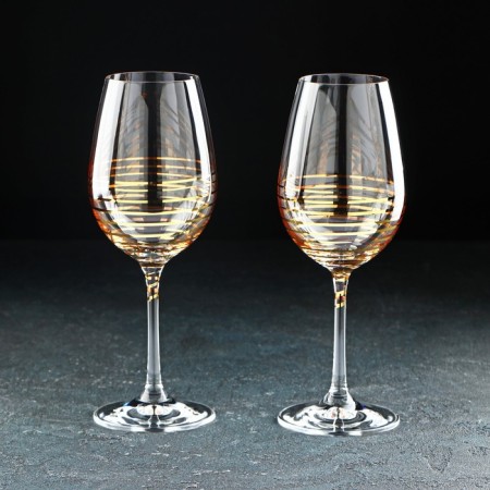 A set of glasses for the wine "Golden Spiral", 350 ml, 2 pcs