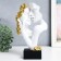 Souvenir Polystone Bust "couple - passion. Flowers" White with gold 6.5x18.5x30.5 cm