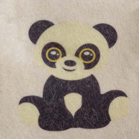 Bath cap with a baby print "Panda", white-3