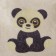 Bath cap with a baby print "Panda", white