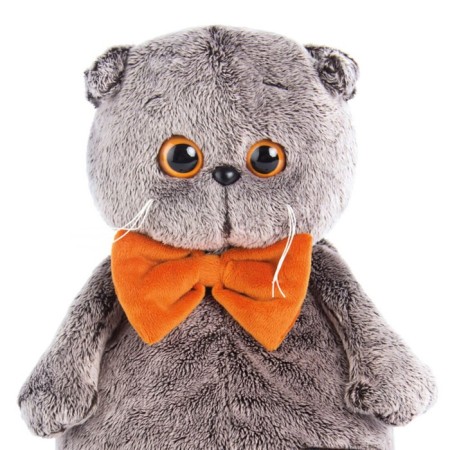 Soft toy "Basik" with a red velvet bow, 19 cm-1