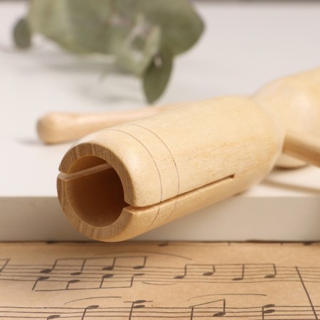 Musical instrument Guiro Music Life is wooden, one -handed-2