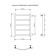 Water towel “Sanprise” Classic P5, 400x600 mm, side connector., White matte