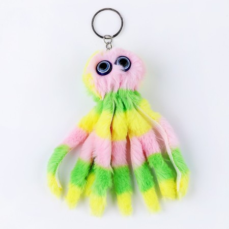 Soft toy "Osminog", on a key fob, 11 cm, Mix colors