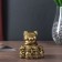 NECSK Polystone Bronze "Cat Mani-Neko with kittens" 7.5x6.5x7 cm