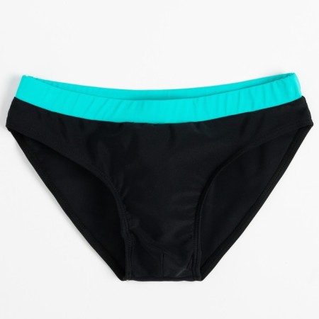 Bathing swimming trunks for Minaku boy, black/turquoise color, height 146-152