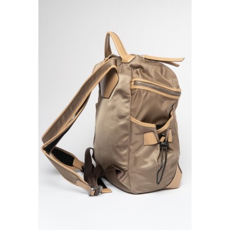 Women's backpack, textiles, ludor beige, 38x14x34 cm-3