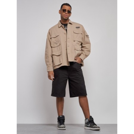 Jeaning jacket men's, size 50, beige color-8