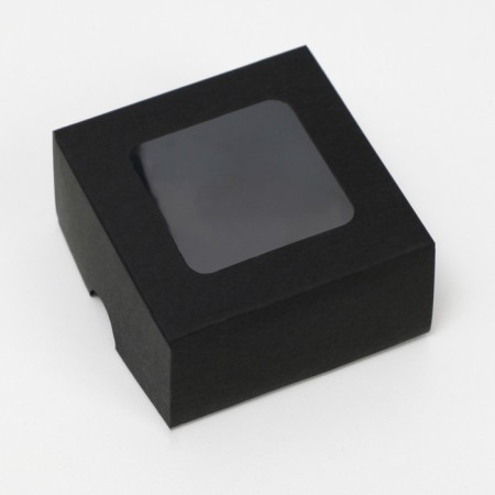 The box is folding, the lid is, with the window, black, 8 x 8 x 4 cm-1