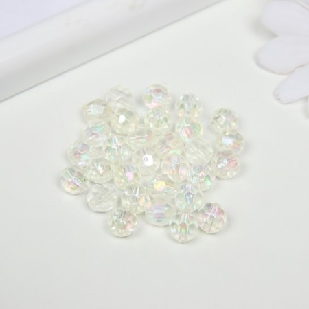 Acrylic beads "Round" 8 mm, 25 gr. Transparent, over-over-1