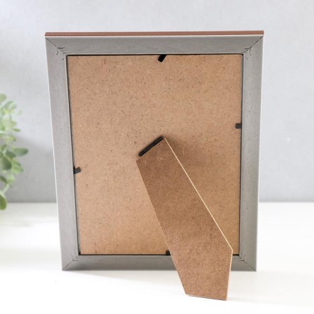 Photo frame plastic 15x20 cm "Wood pattern" with copper stroke 23.5x18.5 cm-2