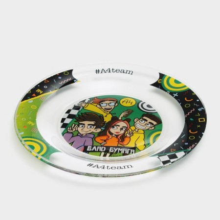 Glass plate "Vlad A4. Vlad and Company ", d = 19.5 cm-1
