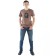 Male T -shirt "Chegovara", size 44, color brown melange