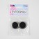 A set of metal buttons on the leg, d = 27 mm, 2 pcs, silver/black color