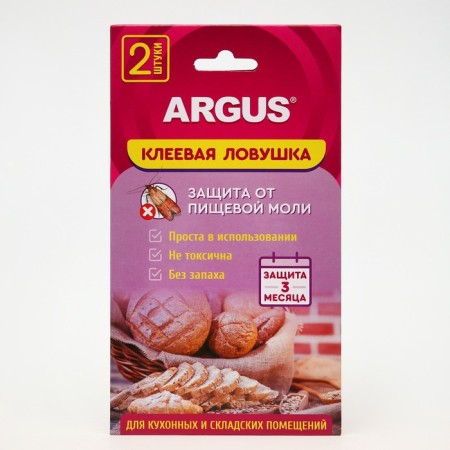The adhesive trap from the insects "Argus", with the attach, without smell, 2pcs.-5